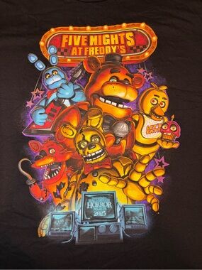 Five Nights At Freddy’s Universal Studios Horror Nights 2025 T-Shirt XL NWT